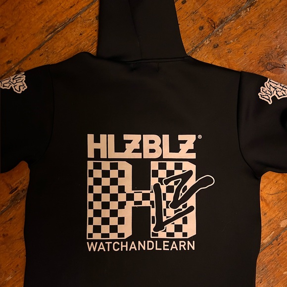 HELLZ BELLZ Neoprene black hooded sweatshirt - Picture 1 of 3